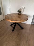 Mangohouten eettafel Ø 130 cm, Huis en Inrichting, Tafels | Eettafels, Ophalen, Zo goed als nieuw, Rond, 100 tot 150 cm
