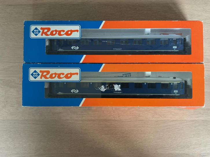 Roco H0 44258 & 44256 NS Plan D rijtuigen, Hobby en Vrije tijd, Modeltreinen | H0, Zo goed als nieuw, Wagon, Gelijkstroom, Roco