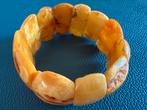 S074/ Grote Butterscotsch BARNSTEEN armband, Overige materialen, Gebruikt, Verzenden, Geel