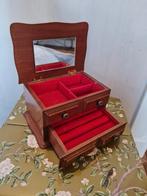 Vintage houten sieradendoos, Ophalen of Verzenden, Zo goed als nieuw