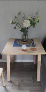 Massief houten tafel 75x75cm, Huis en Inrichting, Tafels | Eettafels, Ophalen, 100 tot 150 cm, Tot twee personen, 50 tot 100 cm