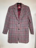 Brax Porto geruite mantel rood zwart grijs wol maat 40, Info@brax.com, Zo goed als nieuw, Rood, Brax Netherlands B.V.