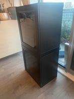 Ikea vitrinekasten 2x zwart bruin, Huis en Inrichting, Kasten | Vitrinekasten, Zo goed als nieuw, Ophalen