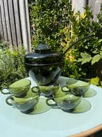A.D. Copier Leerdam Bowlpot met 5 kopjes - jaren 30, Antiek en Kunst, Ophalen of Verzenden