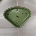 Gootsteenbakje emaille groen driehoekig, Ophalen