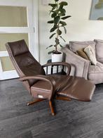 Nette De Toekomst Design Relaxfauteuil Bruin Leer M L, Huis en Inrichting, Fauteuils, Ophalen of Verzenden, Zo goed als nieuw