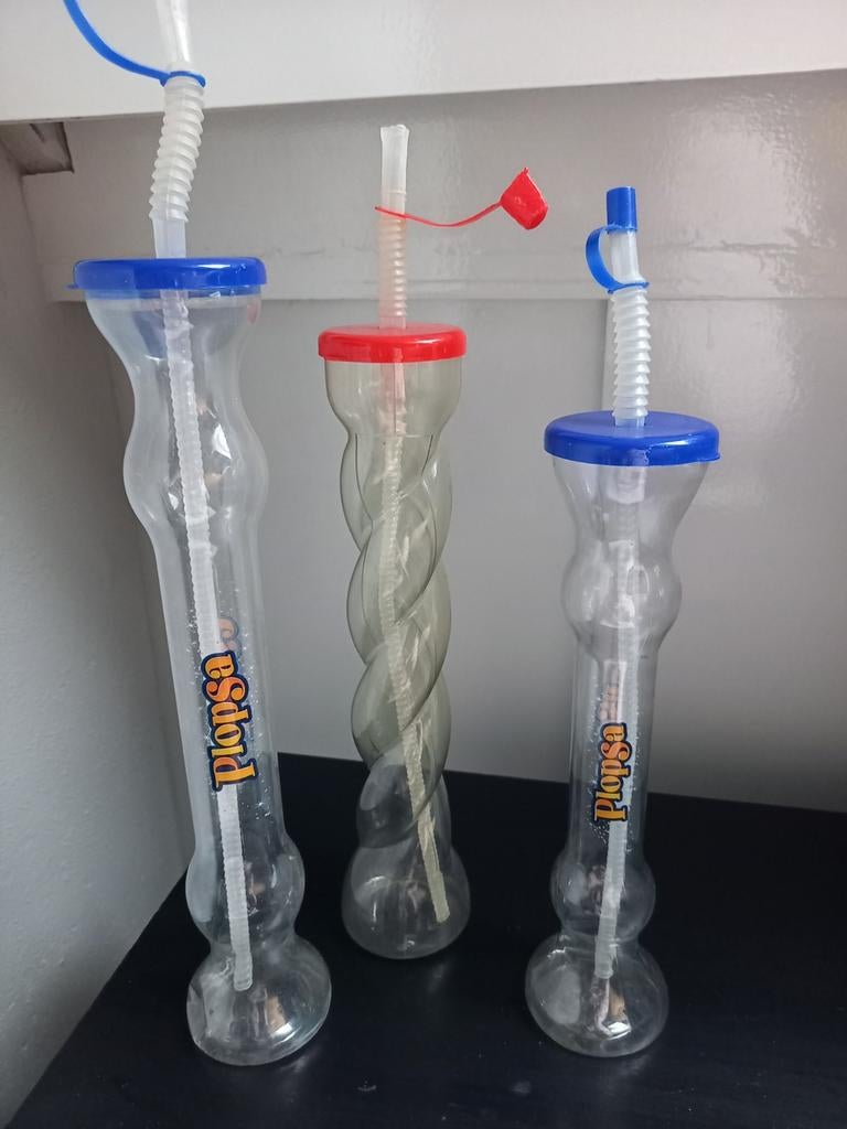 Fles rietjesbeker drinkbekers plopsaland, Ophalen of Verzenden, Gebruikt