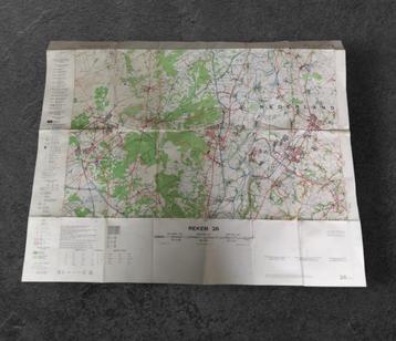 Belgisch/Frans Militaire landkaart Rekem 1953  beschikbaar voor biedingen