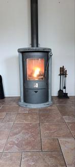 Jydepejsen Houtkachel met Speksteen Bekleding, Ophalen, Gebruikt, Vrijstaande haard, Houthaard