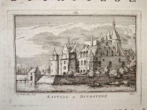 263 / Wijk bij Duurstede het Kasteel  Kopergravure 18e Eeuw, Antiek en Kunst, Kunst | Etsen en Gravures, Ophalen of Verzenden