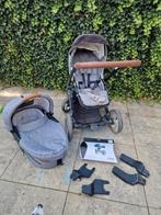 Mutsy Evo Kinderwagen Grijs + Reiswieg & Adapters, Ophalen of Verzenden, Gebruikt, Mutsy