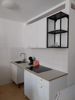 Keukenblok met kastjes inductiekookplaat., Huis en Inrichting, Keuken | Complete keukens, Ophalen, Gebruikt, Wit, Enkelwandige keuken