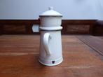 Antiek emaille koffiepotje met filter, C.N.E.B., Antiek en Kunst, Ophalen of Verzenden