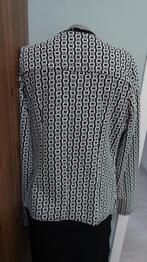 La Ligna prachtig jasje zwart wit maat L, Zwart, Maat 42/44 (L), Zo goed als nieuw, Jasje