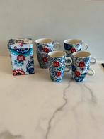 Douwe Egberts Kopjes + Opbergblik, Huis en Inrichting, Keuken | Servies, Keramiek, Ophalen of Verzenden, Zo goed als nieuw, Overige stijlen