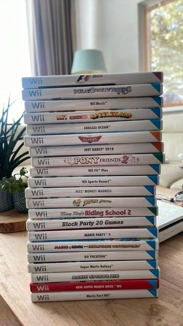 20 wii spellen, 6 mario spelen beschikbaar voor biedingen