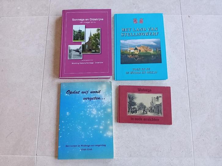 4x Geschiedenis; Wolvega, Stellingwerf, Sonnega, Oldetrijne., Boeken, Geschiedenis | Stad en Regio, Gelezen, Ophalen of Verzenden