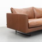 1x Montis Axel Bank 3,5-zits/218cm Rancho Leder - Castanya, Huis en Inrichting, Ophalen of Verzenden, Zo goed als nieuw