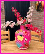 Prachtige handbeschilderde grote bloemenvaas vaas Colmore, Overige materialen, Overige kleuren, Ophalen of Verzenden, Zo goed als nieuw