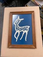 een ingelijst kunstwerk van kloskant, Ophalen of Verzenden, Zo goed als nieuw, Hout, Minder dan 50 cm