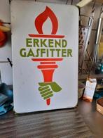 Emaille bord long cat, Ophalen of Verzenden, Zo goed als nieuw, Reclamebord