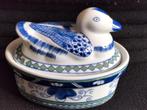 Pateschaal eend 15 x 11 cm blauw, groen en wit, Ophalen of Verzenden