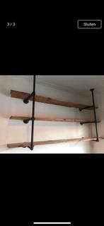 Industriële Boekenplank - Steigerbuis & Hout, Huis en Inrichting, Ophalen, Nieuw