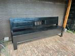 Zwarte klepbank met nieuwe zwarte kussens, Huis en Inrichting, Ophalen, Minder dan 75 cm, Zo goed als nieuw, Rechte bank
