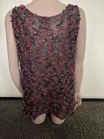Lange top van Ien & Jan, blauw/rood/grijs, maat 40/42, Kleding | Dames, Tops, Maat 38/40 (M), Blauw, Zonder mouw, Gedragen