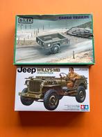 Jeep Willys MB & Cargo Trailer - Modelbouwset, Auto, Verzenden, 1:32 tot 1:50, Zo goed als nieuw