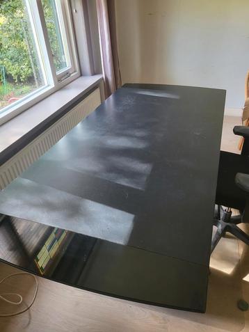 Zwarte tafel - Eettafel/Bureau - 195x90 cm beschikbaar voor biedingen