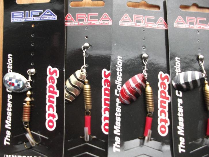 4 stuks Seducto kunstaas blinkers ./ roofvis blinkers, Watersport en Boten, Hengelsport | Algemeen, Nieuw, Kunstaas, Ophalen of Verzenden