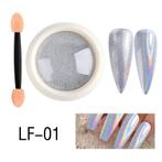 1 potje Nail Art Glitter Holograpich Spiegel Poeder Chrome., Gehele gezicht, ., Nieuw, Ophalen of Verzenden