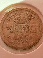 1/4 gulden Nederlands indie zilver 1917, Postzegels en Munten, Munten | Nederland, Zilver, Ophalen of Verzenden
