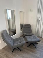 Havberg Fauteuils + Poef- Zo Goed Als Nieuw!, Ophalen of Verzenden, Zo goed als nieuw, Stof, 75 tot 100 cm