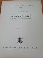 Blokfluitmuziek Ambacher Quartett - Alfred von Beckerath, Gebruikt, Overige instrumenten, Klassiek, Overige soorten