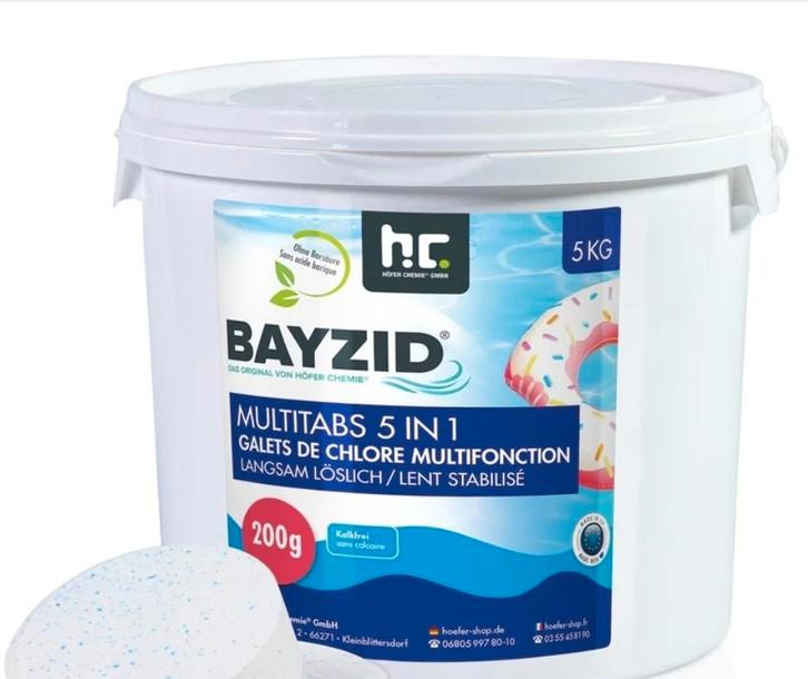 Bayzid 5 in 1 Multitabs Chloortabletten - 5 KG, Tuin en Terras, Zwembad-toebehoren, Nieuw, Reinigingsmiddel, Ophalen of Verzenden