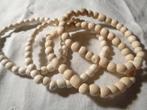 4 banden uit houten kralen nr arm 954, Sieraden, Tassen en Uiterlijk, Armbanden, Ophalen of Verzenden, Nieuw, Wit, Hout