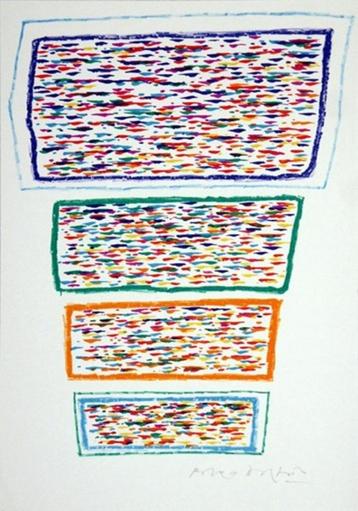 Piero Dorazio - Compositie 1981 - Litho Handgesign. beschikbaar voor biedingen