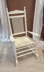 Grote houten schommelstoel wit rotan bohemian Riviera Maison, Huis en Inrichting, Stoelen, Ophalen, Riet of Rotan, Wit, Bohemian