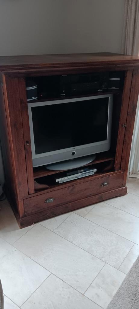 Kast van teakhout, in gebruik als tv kast., Huis en Inrichting, Kasten | Televisiemeubels, Gebruikt, Minder dan 100 cm, 50 tot 75 cm