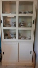 Te koop vitrine keukenkast met schuifdeuren, Huis en Inrichting, Kasten | Buffetkasten, Oudhollands, Ophalen of Verzenden, 150 tot 200 cm