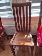 4 Teak Houten Stoelen - Geolied, Ophalen, Gebruikt, Bruin, Vier