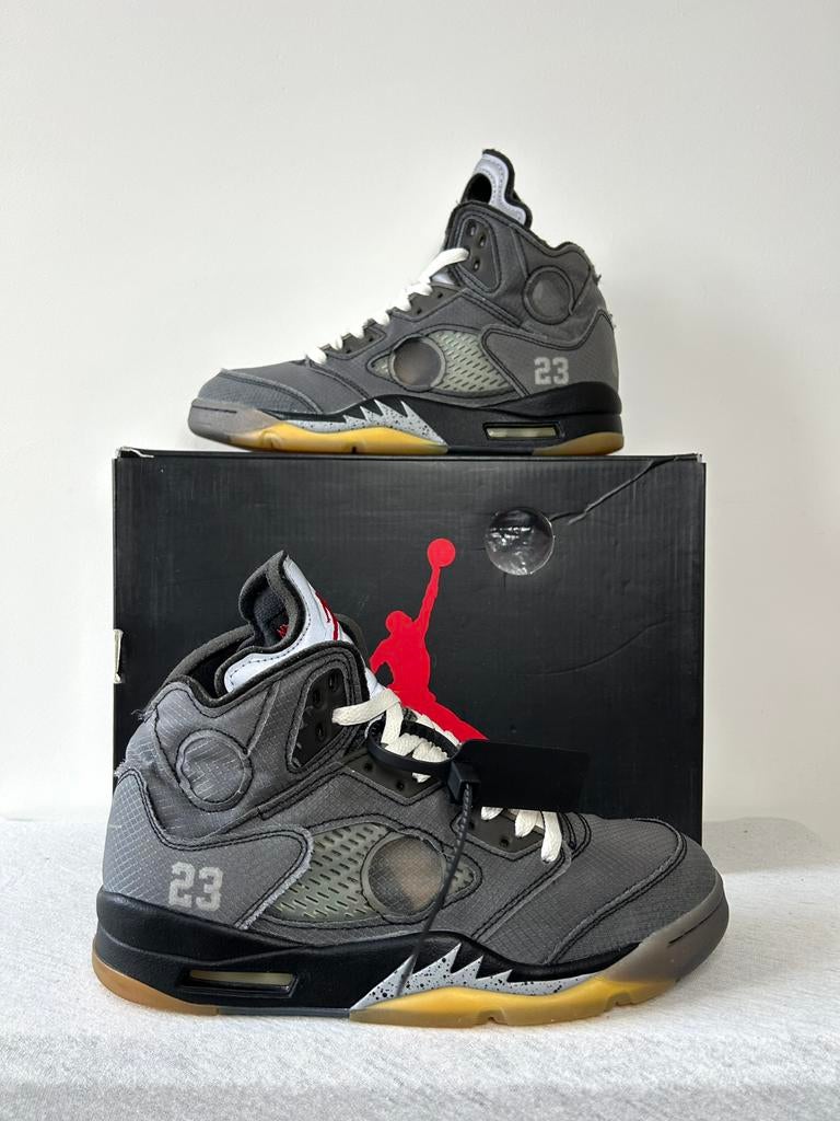 Nike Air Jordan 5 Retro Off-White Muslin (EU 41), Kleding | Heren, Schoenen, Zwart, Ophalen of Verzenden, Off white, Sneakers of Gympen