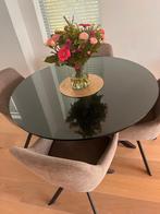 Ronde glazen eettafel 120 cm, Ophalen of Verzenden