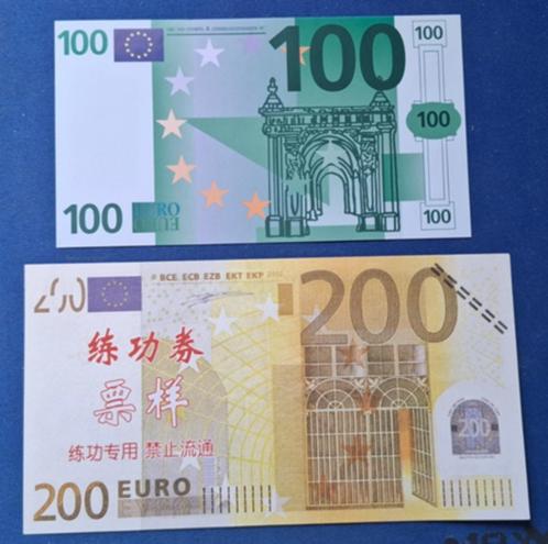 Nederland, Fantasie Biljet 100 en 200 euro, Postzegels en Munten, Bankbiljetten | Europa | Eurobiljetten, Setje, Overige landen