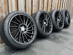 19" 5x112 Keskin KT17 Hurricane Velgen + Zomerbanden, 6,5mm!, Gebruikt, Banden en Velgen, Personenwagen, Ophalen