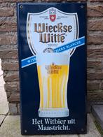 Emaillebord Wieckse Witte bier uit Maastricht, Verzamelen, Biermerken, Ophalen of Verzenden, Nieuw, Reclamebord, Plaat of Schild