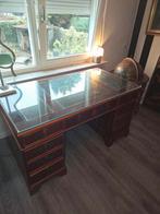 ✨️️Engels Bureau met Glazen Plaat️✨️, Ophalen, Gebruikt, Bureau