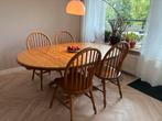 Grenen eethoek, rond of ovaal, Huis en Inrichting, Complete eetkamers, Ophalen, Gebruikt